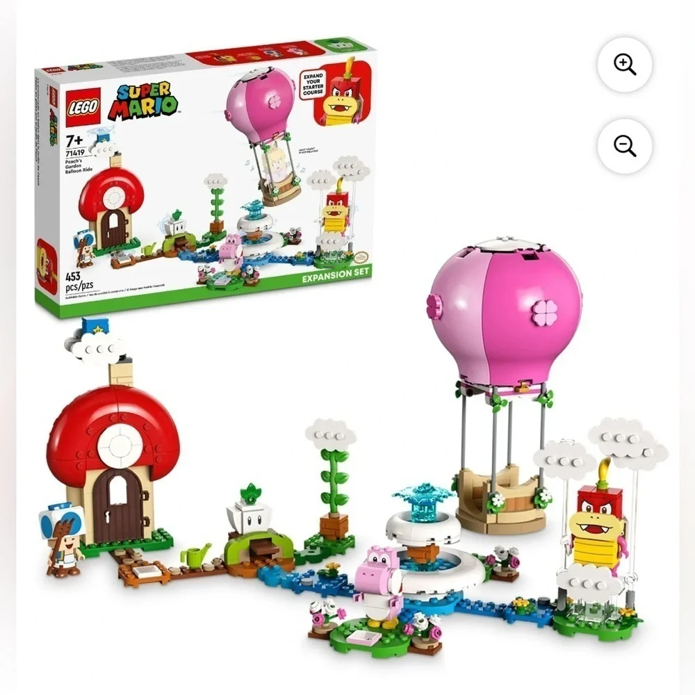 LEGO Super Mario Peach's Garden Balloon Ride Expansion Set 71419 with Pom Pom